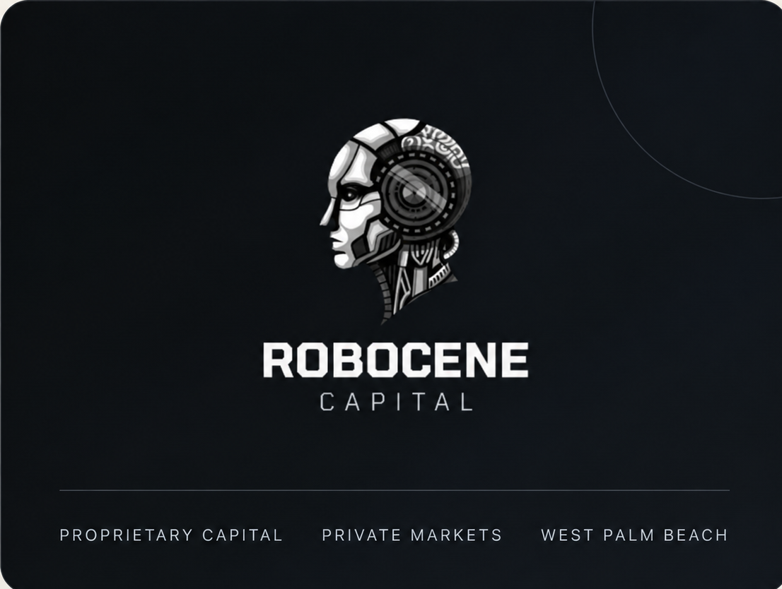 Robocene Capital robot-head identity